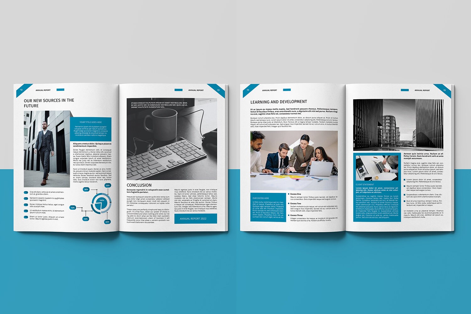 Annual Report Brochure Template: Corporate Business (MS Word & Indesign ...