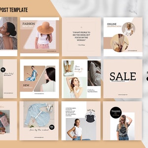 Modeverkoop Instagram-postsjabloon. | Kit voor sociale media, modemarketing | Canva- en Photoshop-sjabloon