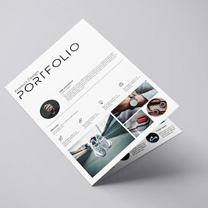 Modelo de folheto de portfólio de designer de produto | Download instantâneo - V01