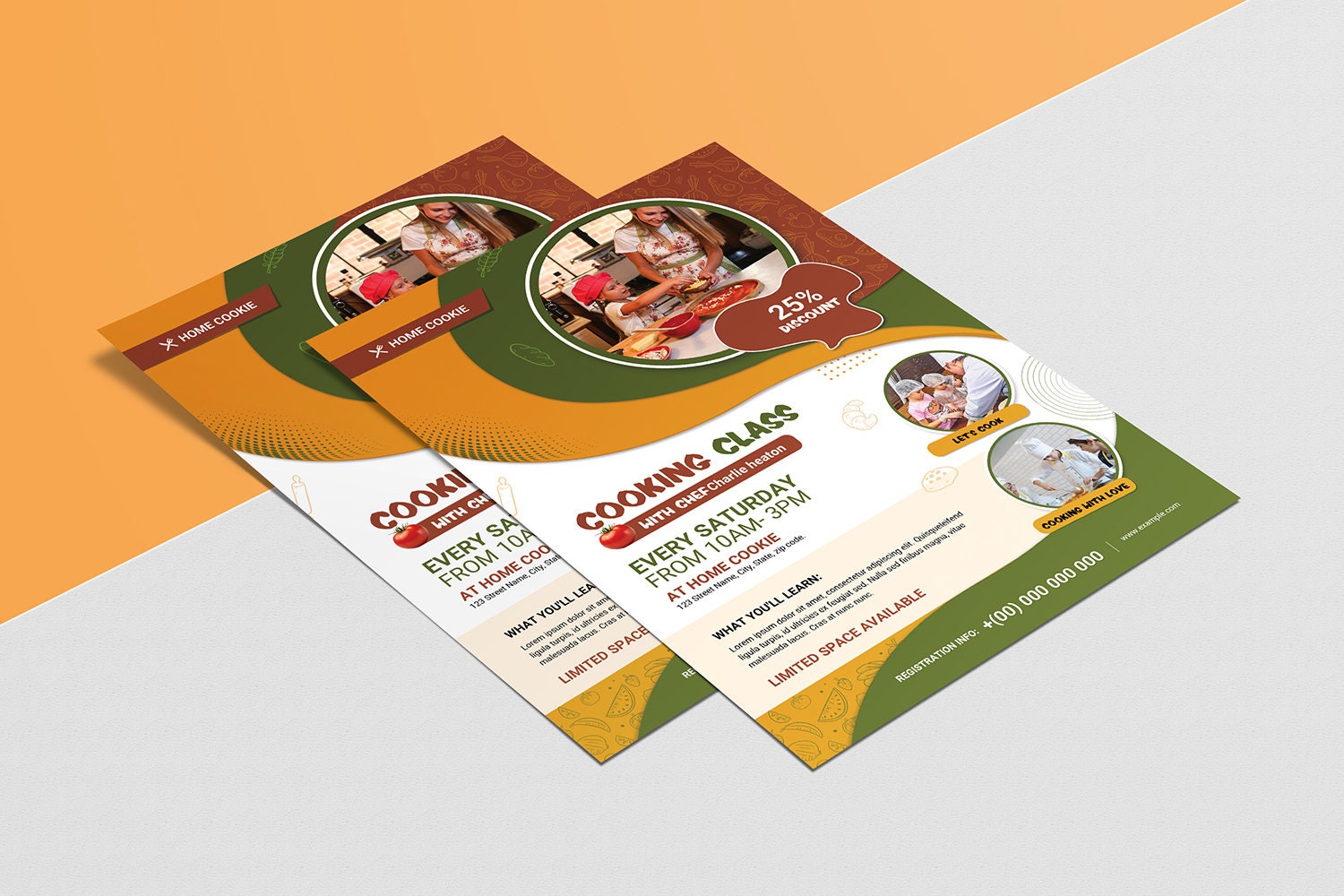 Cooking Class Flyer Template | Ms Word, Photoshop and Canva Template - Etsy