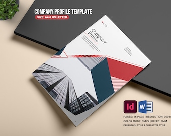 Sjabloon bedrijfsprofielbrochure: MS Word en InDesign (direct downloaden)