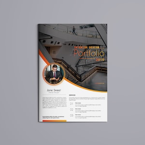 Interior Portfolio  | Printable Interior Designer Brochure Template |    Instant Download - V09
