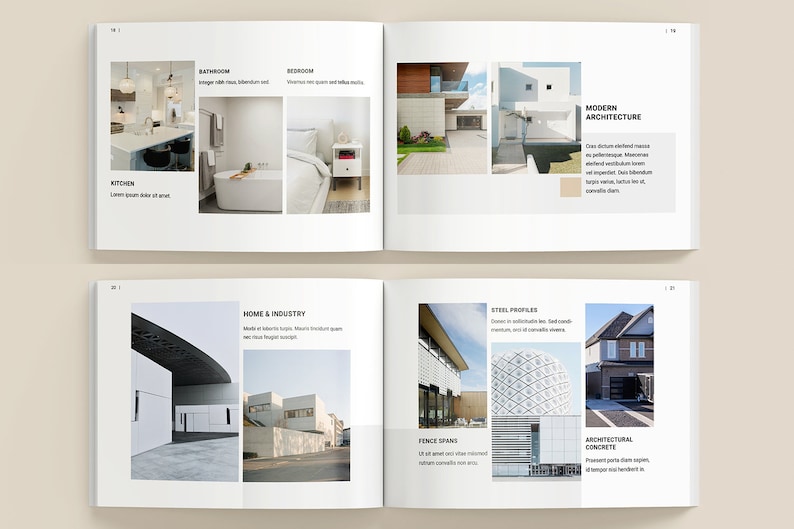 Architektur Portfolio Vorlage | Interior Design Katalog/Broschüre ...