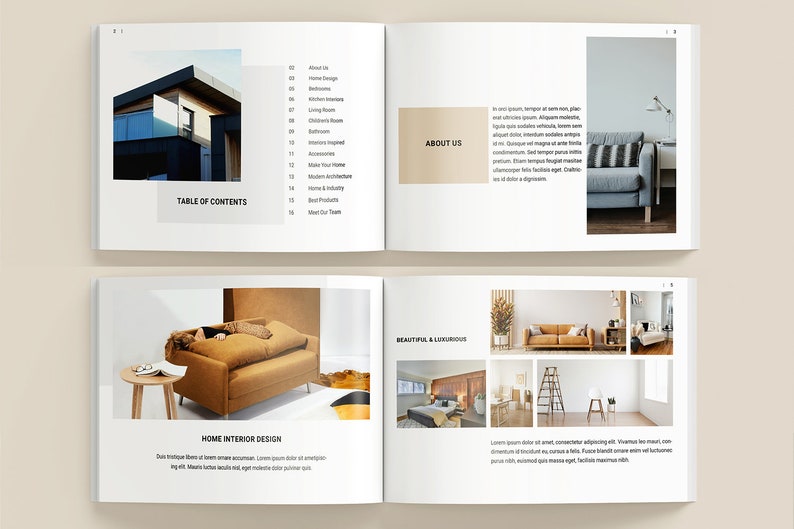 Architektur Portfolio Vorlage | Interior Design Katalog/Broschüre ...