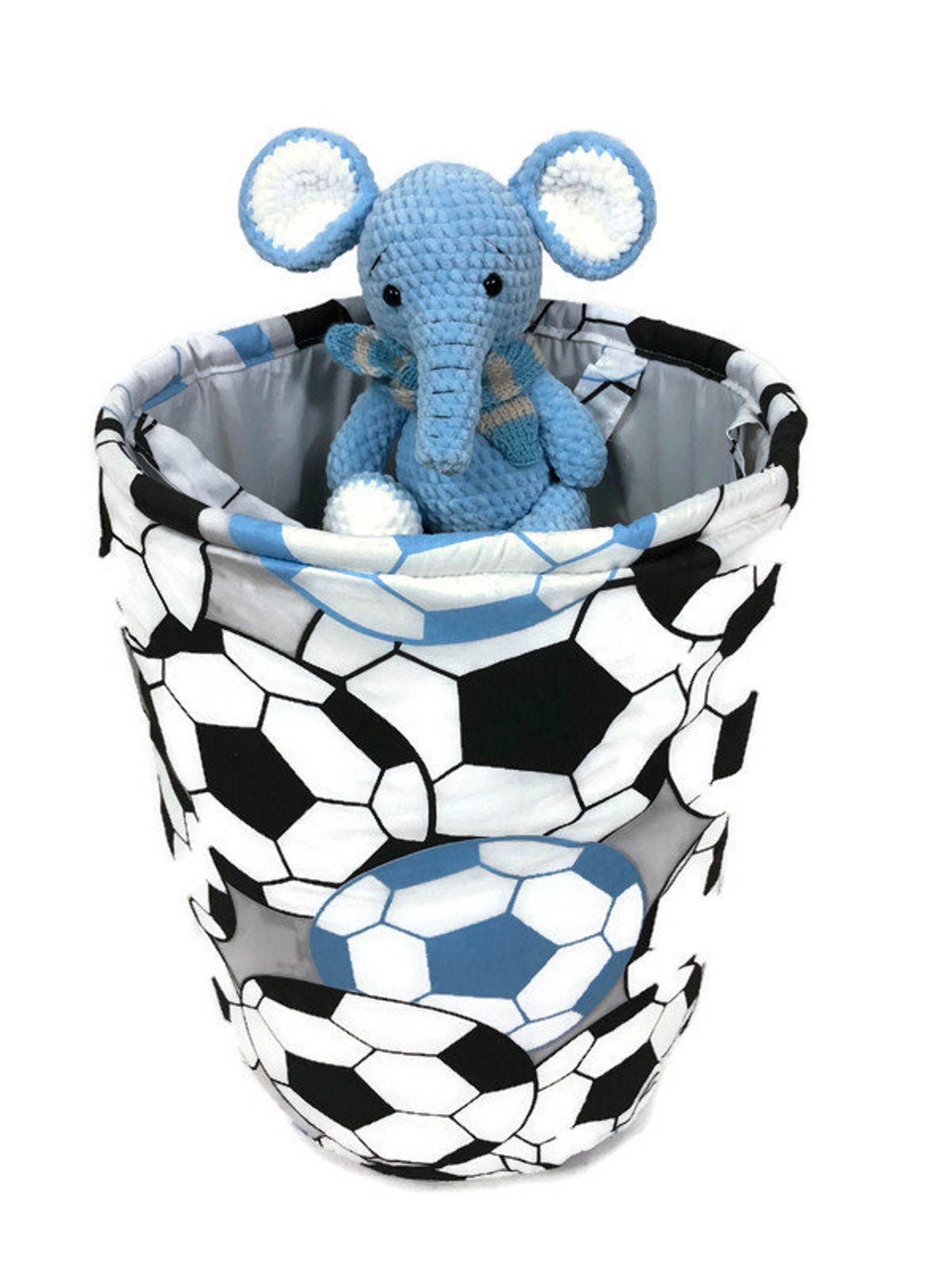 Football design storage basket Bag for toys or laundry 45 cm Etsy
