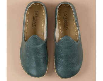 Womens Wide Toe Box Comfy Shoes, Barefoot Shoes, Green Color