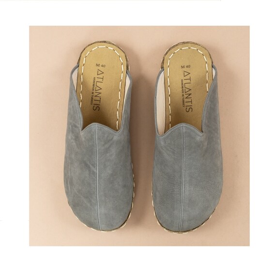 Mens Barefoot Gray Slippers Mens Wide 