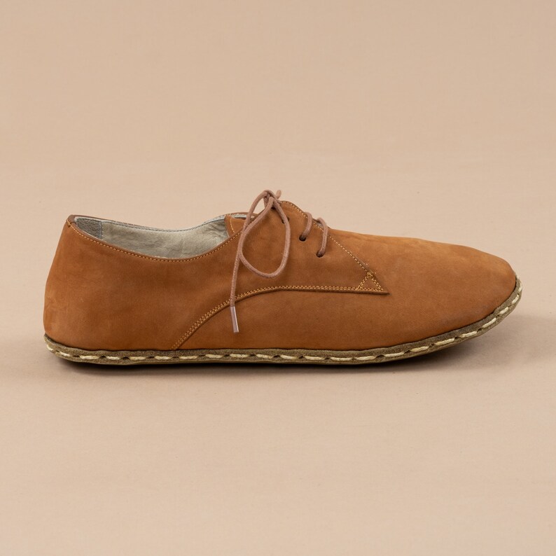 Mens Oxford Shoes, Safari Brown Slip-Ons, Turkish Shoes, Mens Barefoot Shoes, Zero Drop Shoe, Mens Wider Shoe, Flat Shoe, Fathers Day Gift image 3