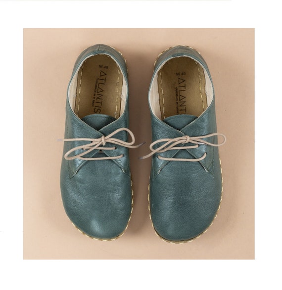 Mens Oxford Shoes, Green Slip-Ons, Turkish Shoes, Mens Barefoot Shoes, Zero Drop Shoe, Mens Wider Shoe, Flat Shoe, Fathers Day Gift