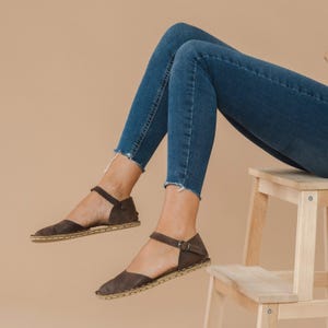 Sustainable Barefoot Sandals, Minimalist Shoes, Barefoot Leather Sandals, Barefoot Sandals For Women, Wide Sandals, Dark Brown Barefoot Flat
