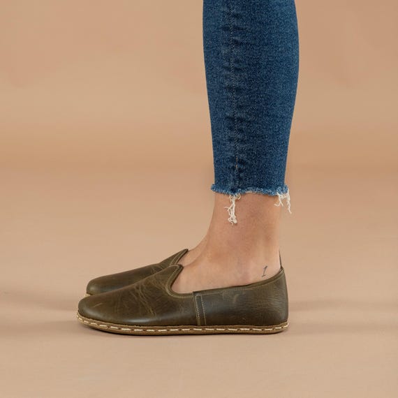 Womens Green Barefoot Shoes, Zero Drop Minimalist Shoes, Wide Toe