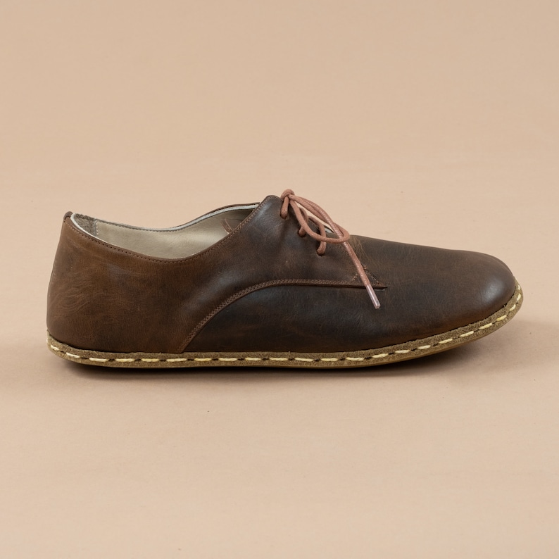 Mens Oxford Shoes, Old Dark Coffee Brown Barefoot Shoes, Turkish Shoes, Zero Drop Shoe, Mens Wider Shoe, Flat Shoe, Fathers Day Gift 画像 4