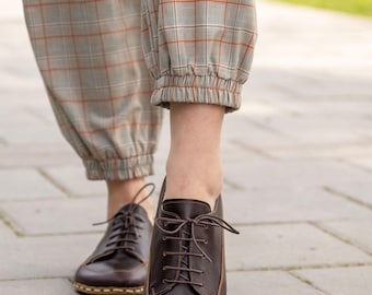 Womens Barefoot Sneakers, Wide Toe Box Sneakers, Dark Brown Handmade Turkish Sneakers, All Natural Sneakers, Zero Drop Sustainable Sneakers