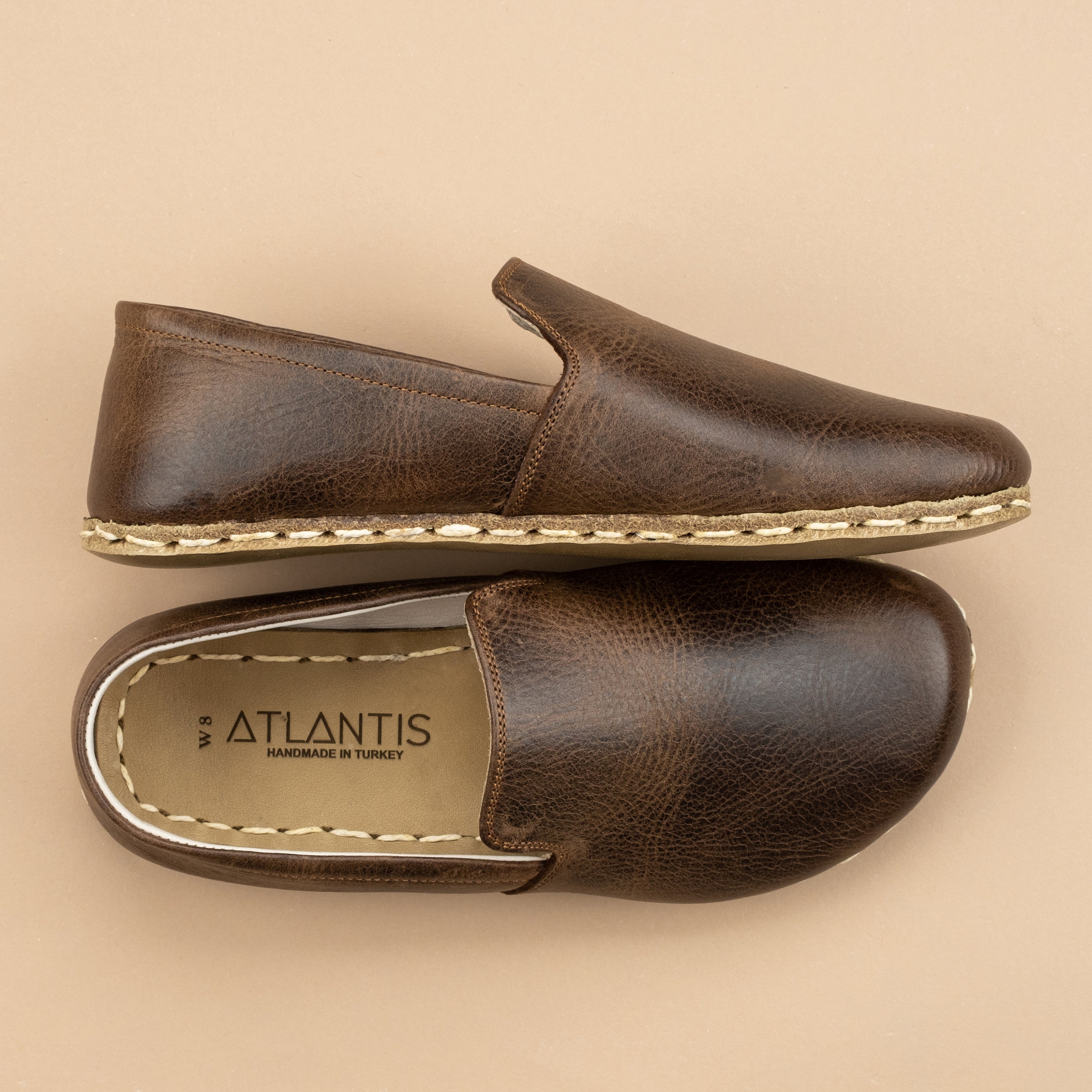 Men's Wide Toe Box Flat Comfort Shoes Nubuck Leather 