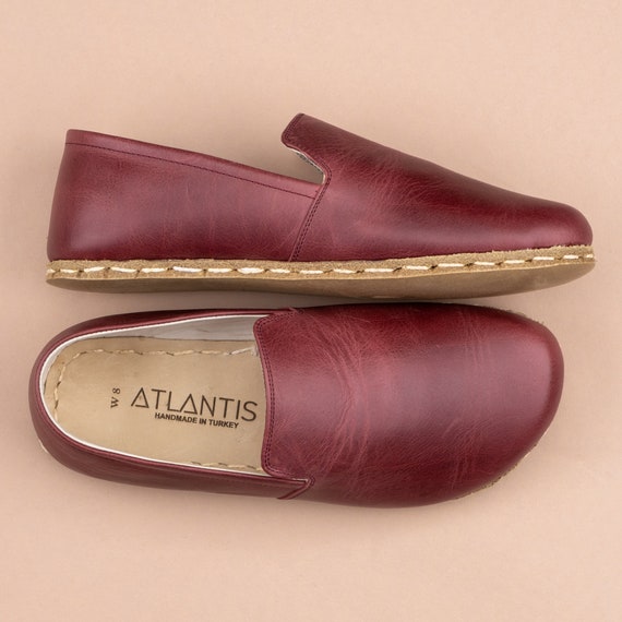 Women Barefoot Red Minimalist Shoes Wide Toe Box Comfy Shoes