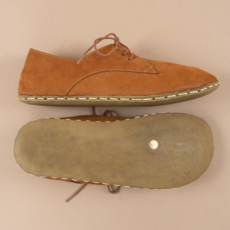 Mens Oxford Shoes, Safari Brown Slip-Ons, Turkish Shoes, Mens Barefoot Shoes, Zero Drop Shoe, Mens Wider Shoe, Flat Shoe, Fathers Day Gift image 6