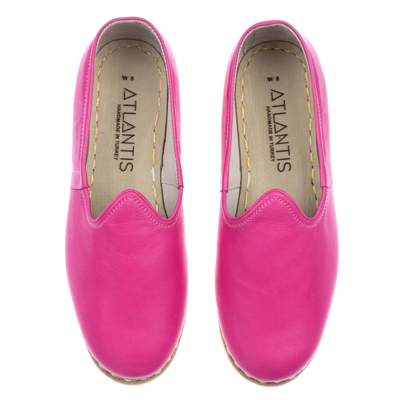 Womens Pink Color Leather Handmade Slip On Turkish Shoes - Etsy