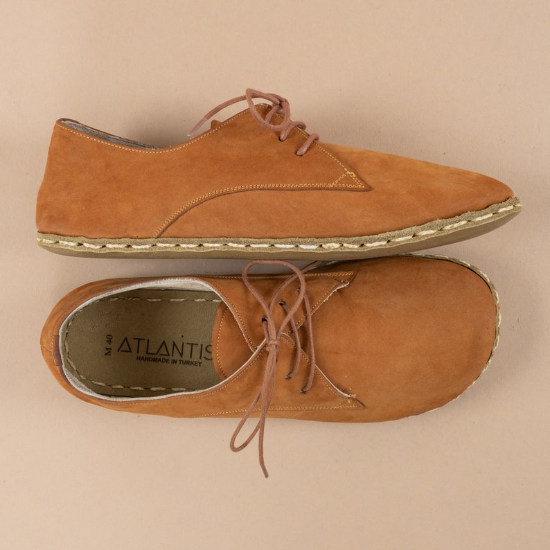 Mens Oxford Shoes, Safari Brown Slip-Ons, Turkish Shoes, Mens Barefoot Shoes, Zero Drop Shoe, Mens Wider Shoe, Flat Shoe, Fathers Day Gift image 1