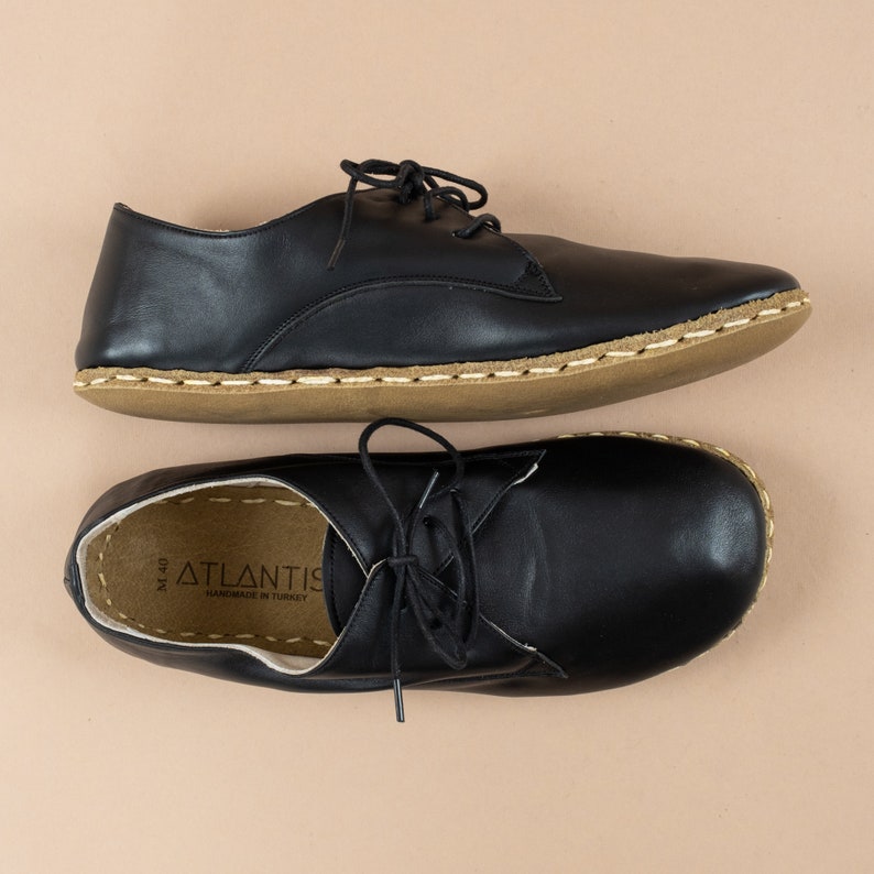 Mens Oxford Shoes, Black Slip-Ons, Turkish Shoes, Mens Barefoot Shoes, Zero Drop Shoes, Mens Wider Shoes, Flat Shoes, Fathers Day Gift image 2