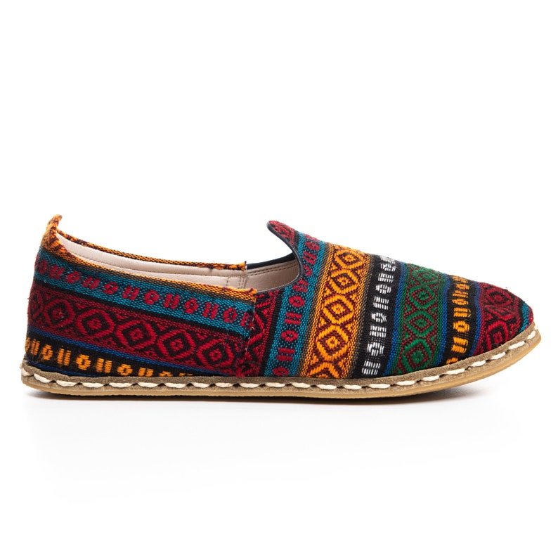Mens Kilim Slip Ons Turkish Yemeni Shoes Handmade Leather Etsy