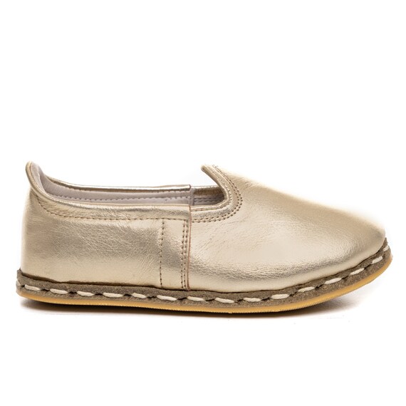Boys gold loafers deals