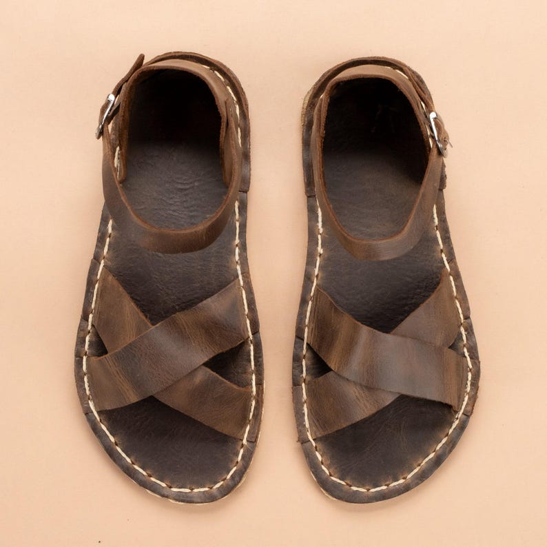 Sustainable Barefoot Sandals, Minimalist Shoes, Dark Brown Leather Sandals, Barefoot Sandals For Women, Wide Sandals, Minimalist Sandals image 5
