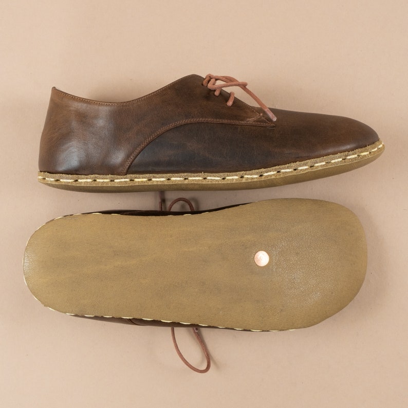 Mens Oxford Shoes, Old Dark Coffee Brown Barefoot Shoes, Turkish Shoes, Zero Drop Shoe, Mens Wider Shoe, Flat Shoe, Fathers Day Gift 画像 7