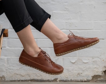 Womens Barefoot Sneakers, Wide Toe Box Sneakers, Peru Brown Handmade Turkish Sneakers, All Natural Sneakers, Zero Drop Sustainable Sneakers