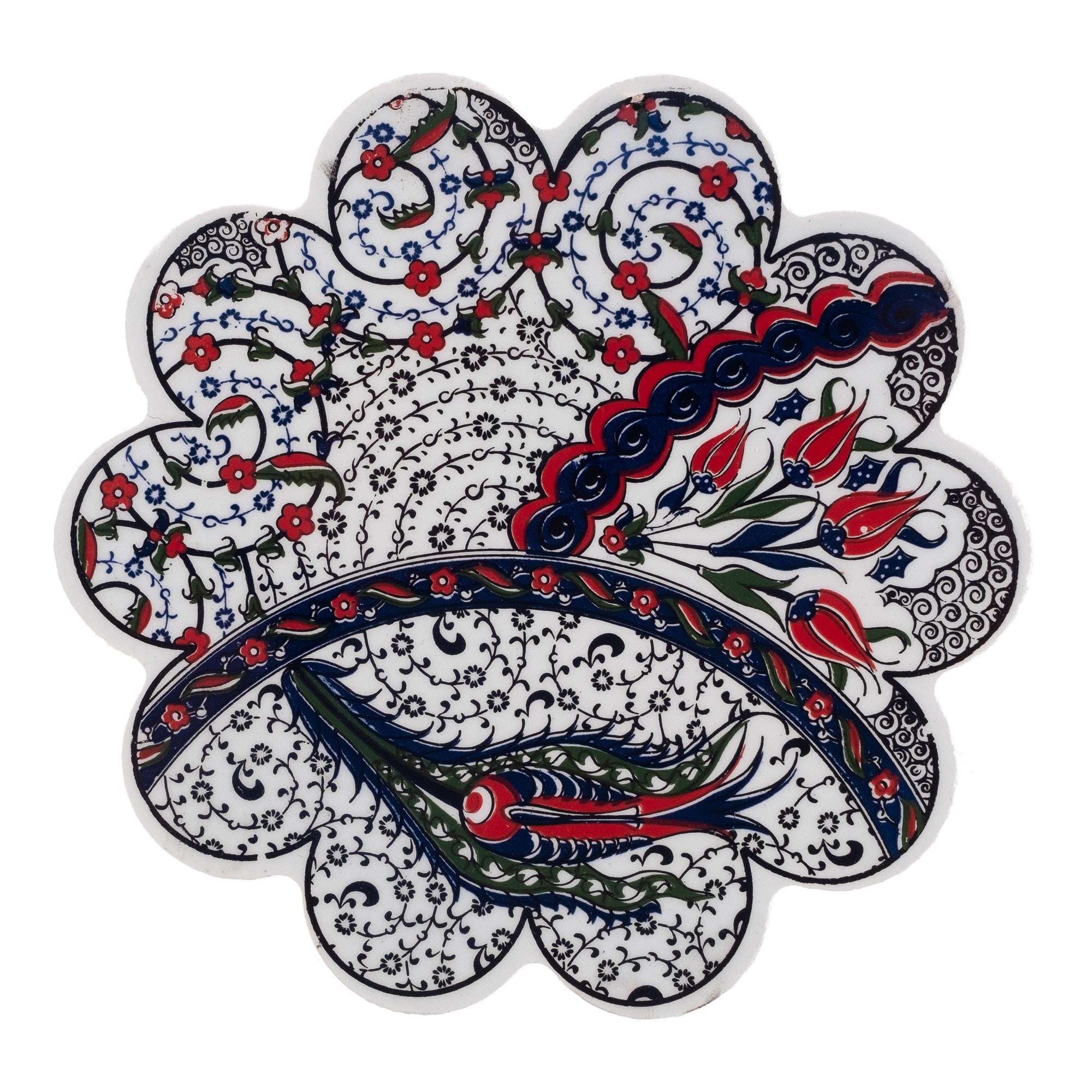 Set von 2 türkische Keramik Untersetzer 7 handgemachte | Etsy