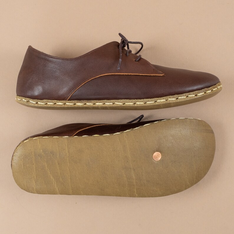 Womens Oxford Shoes, Barefoot Dark Brown Shoes, Zero Drop Shoes, Women Moccasins, Turkish Shoes, Wide Toe Box Slip-Ons, All Natural Loafers 画像 6