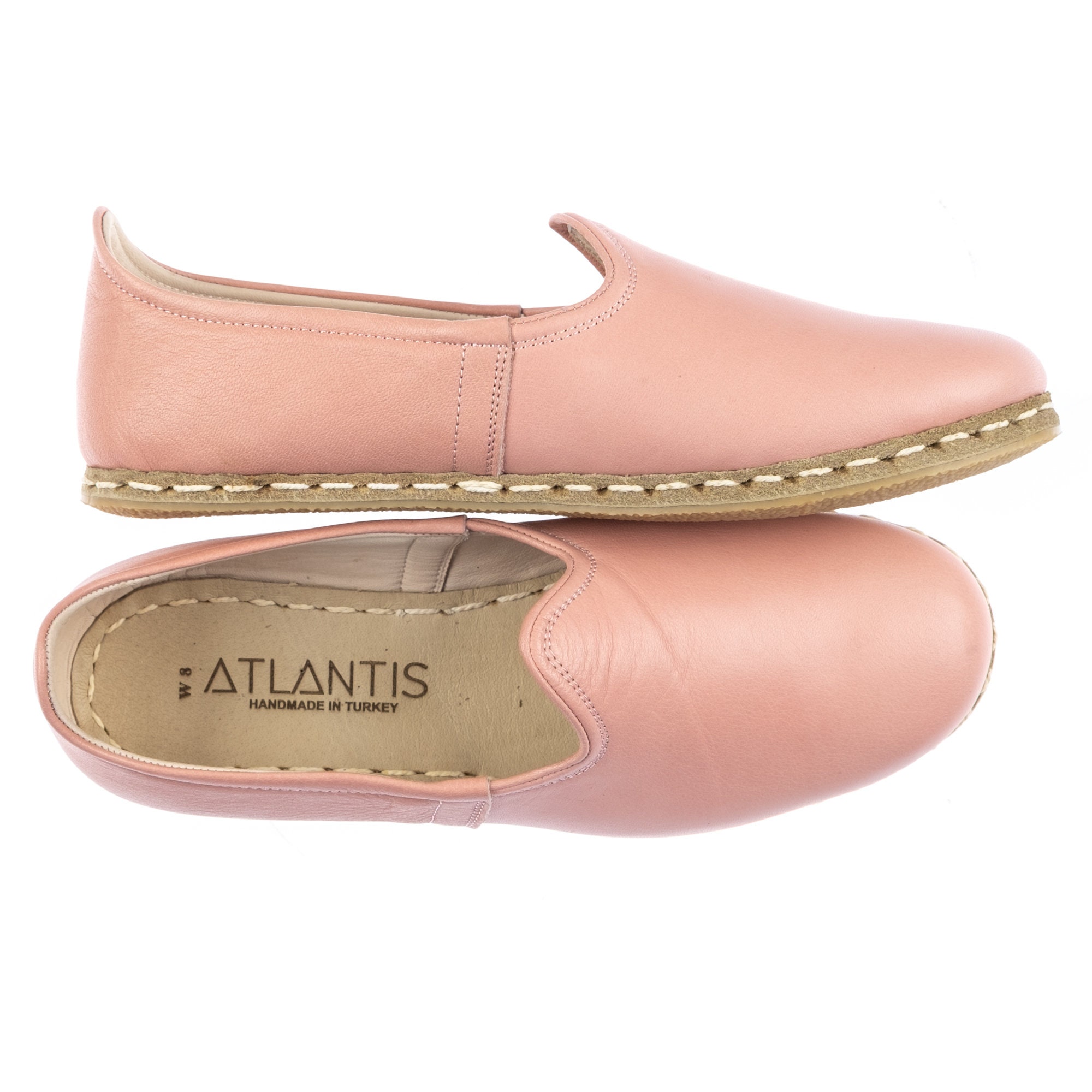 Mens Light Pink Color Leather Slip Ons Turkish Yemeni Shoes - Etsy