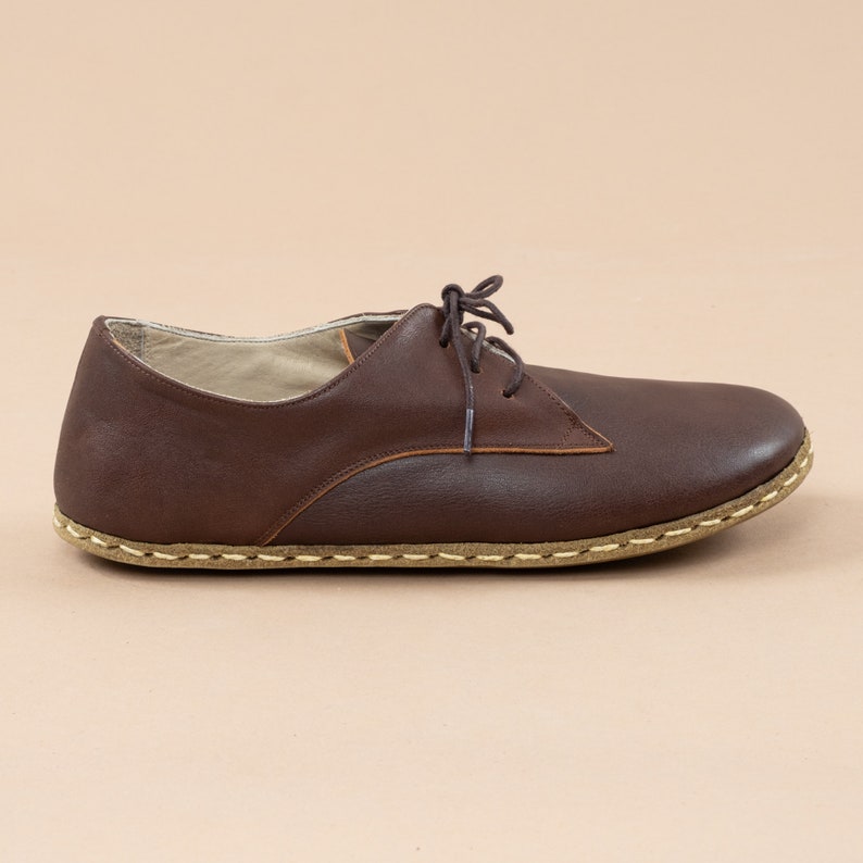 Womens Oxford Shoes, Barefoot Dark Brown Shoes, Zero Drop Shoes, Women Moccasins, Turkish Shoes, Wide Toe Box Slip-Ons, All Natural Loafers 画像 4