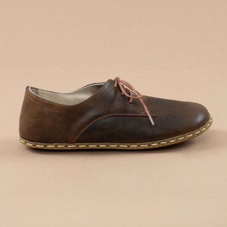 Womens Oxford Shoes, Barefoot Dark Brown Shoes, Barefoot Shoes, Turkish Shoes, Wide Toe Box Handmade Shoes, All Natural Minimalist Shoes image 3