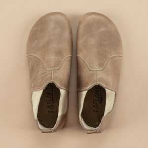 Sustainable Mens Barefoot Chelsea Boots, Tan Wide Toe Box Boots, Handmade Winter Boots, All Natural Boots, Zero Drop Boots image 4