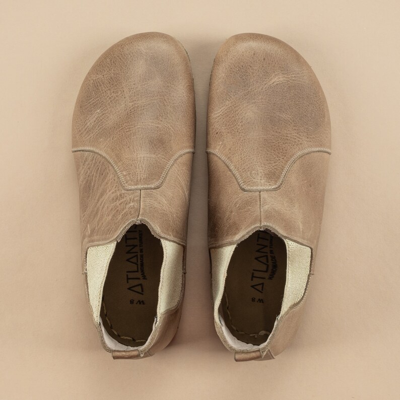 Sustainable Mens Barefoot Chelsea Boots, Tan Wide Toe Box Boots, Handmade Winter Boots, All Natural Boots, Zero Drop Boots image 4