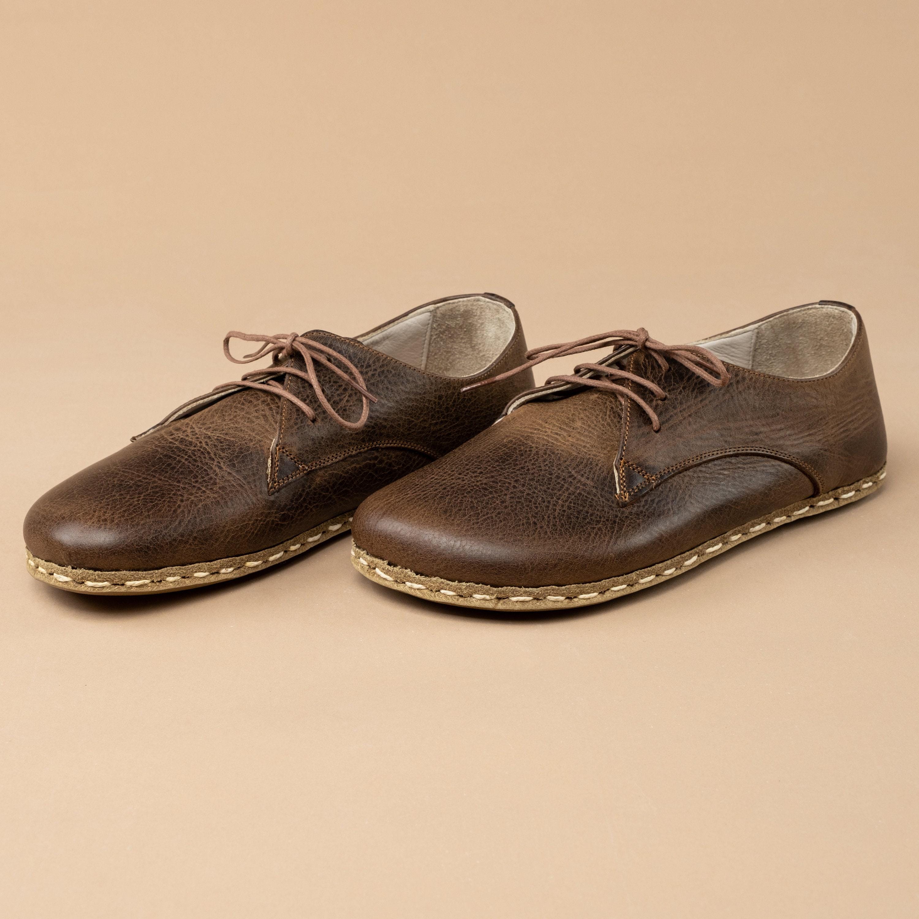 Oxford Barefoot DARK BROWN Leather Handmade Men SPORT Yemeni Oxford Barefoot DARK BROWN Leather Handmade Men SPORT Yemeni