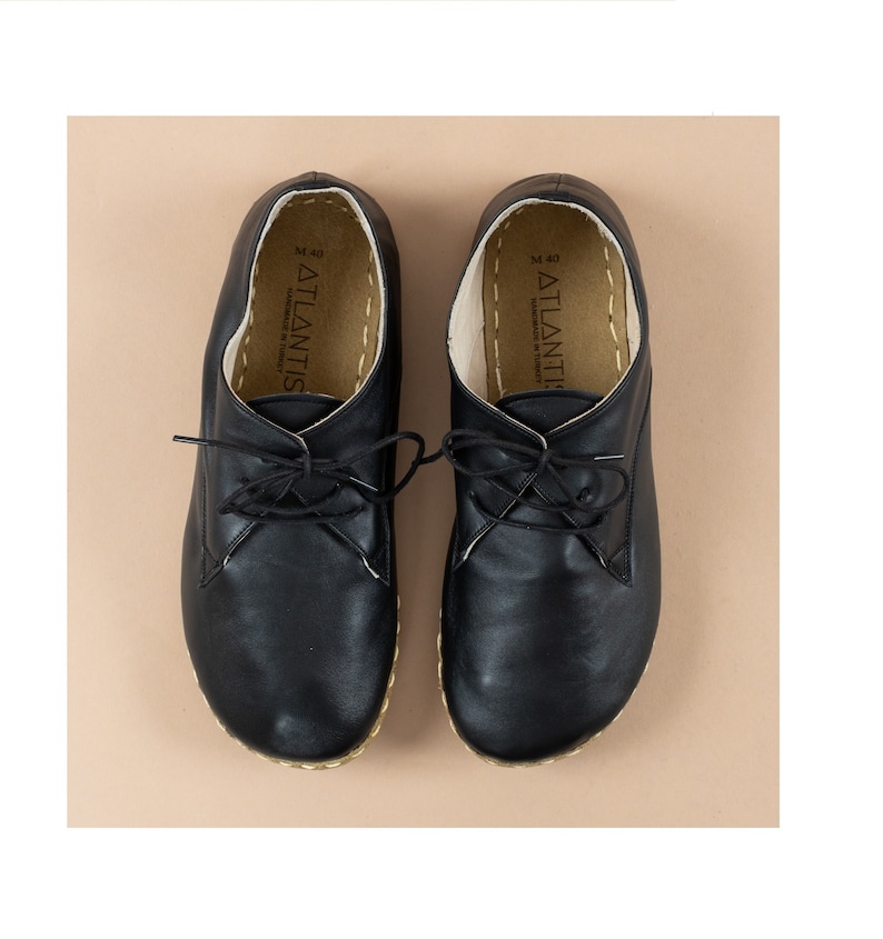 Mens Oxford Shoes, Black Slip-Ons, Turkish Shoes, Mens Barefoot Shoes, Zero Drop Shoes, Mens Wider Shoes, Flat Shoes, Fathers Day Gift image 1