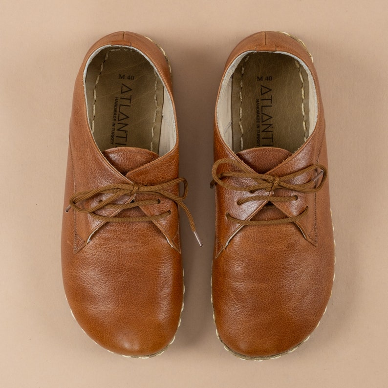 Mens Oxford Shoes, Antique Brown Slip-Ons, Turkish Shoes, Mens Barefoot Shoes, Zero Drop Shoe, Mens Wider Shoe, Flat Shoe, Fathers Day Gift imagen 2