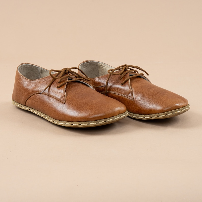 Mens Oxford Shoes, Antique Brown Slip-Ons, Turkish Shoes, Mens Barefoot Shoes, Zero Drop Shoe, Mens Wider Shoe, Flat Shoe, Fathers Day Gift imagen 5
