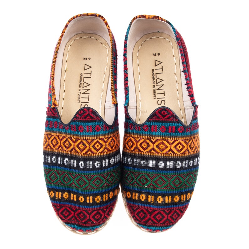Mens Kilim Slip Ons Turkish Yemeni Shoes Handmade Leather Etsy