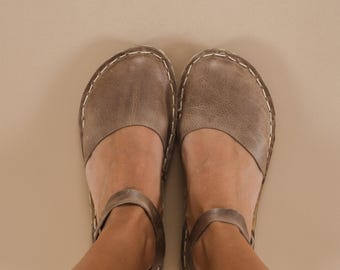 Sustainable Barefoot Sandals, Minimalist Shoes, Barefoot Leather Brown Sandals, Barefoot Sandals For Women, Wide Sandals, Barefoot Flats