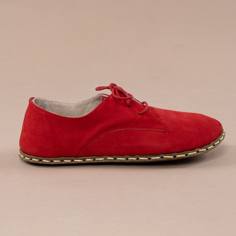 Mens Oxford Shoes, Red Slip-Ons, Turkish Shoes, Mens Barefoot Shoes, Zero Drop Shoes, Mens Wider Shoes, Sustainable Shoes, Fathers Day Gift image 6