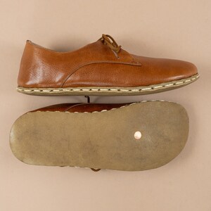 Mens Oxford Shoes, Antique Brown Slip-Ons, Turkish Shoes, Mens Barefoot Shoes, Zero Drop Shoe, Mens Wider Shoe, Flat Shoe, Fathers Day Gift imagen 7