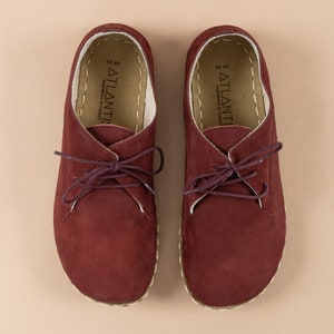 Mens Oxford Shoes, Burgundy Slip-Ons, Turkish Shoes, Mens Barefoot Shoes, Zero Drop Shoes, Mens Wider Shoes, Flat Shoes, Fathers Day Gift image 2