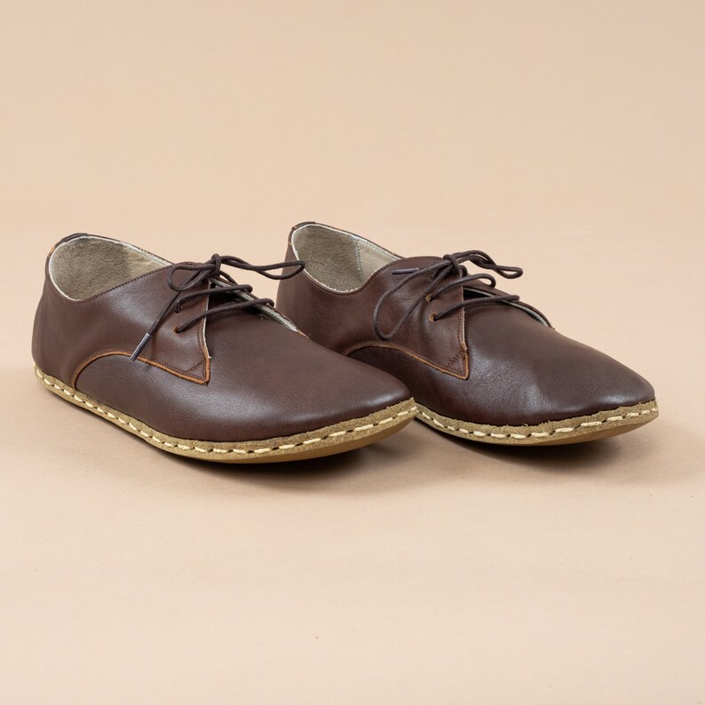 Womens Oxford Shoes, Barefoot Dark Brown Shoes, Zero Drop Shoes, Women Moccasins, Turkish Shoes, Wide Toe Box Slip-Ons, All Natural Loafers 画像 5