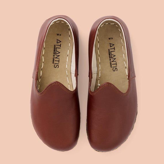 Womens Wide Toe Box Comfy Shoes, Barefoot Shoes, Brown Color