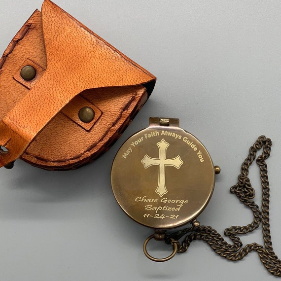 Baptism Gift Baptism Compass First Communion Gift Boy Etsy