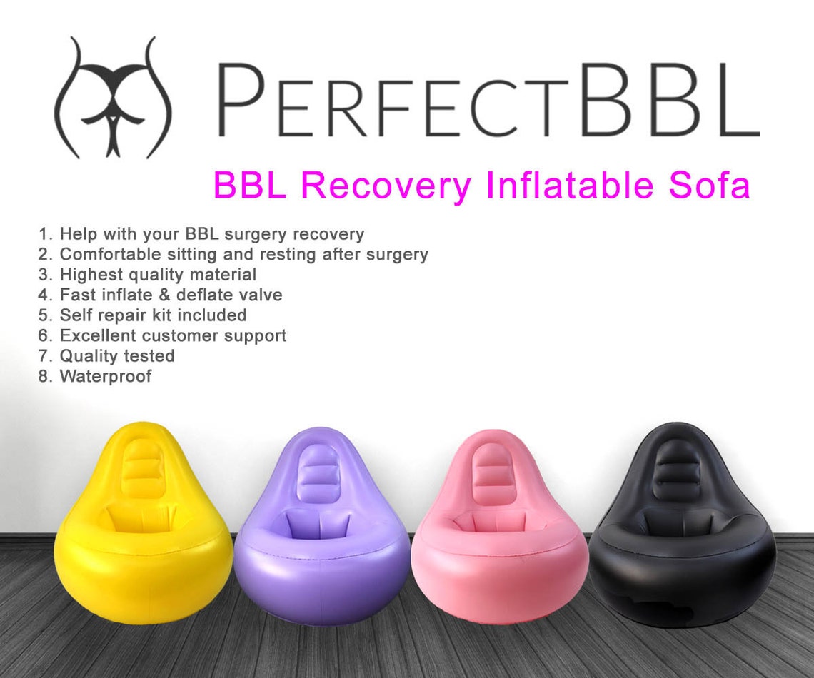 BBL Inflatable Sofa Chair Lounger With Hole and Ottoman Etsy