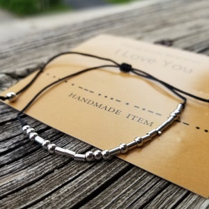 PULSEIRA de amor próprio em código Morse - Pulseira "Eu te amo" em código Morse - Pulseira de AMOR - Lembre-se de amar a si mesmo - Presente de amor - Atraia amor próprio