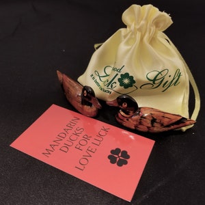 Mandarin Ducks Feng Shui Amulet for Love Luck in The Year of The Snake 2025 - Attract Lover - Find Your Love - Love Spell